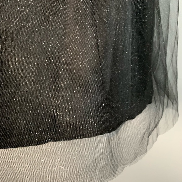 So La Vita in silver metallic and sparkling black tulle dress. Size 4 - Picture 4 of 7